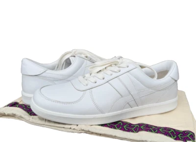 TORY BURCH HANK COURT 10 Women's White Leather Sneakers Athletic Low Top Casual - Image 1 of 4