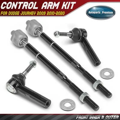 4Pcs Front Inner & Outer Side Steering Tie Rod End for Dodge Journey 2009-2020 - Image 1 of 4