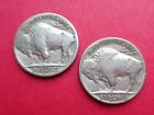 1935-S & 1936-S  BUFFALO NICKELS - LOT OF 2 COINS - FULL DATES