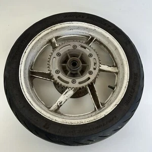 Honda CBR250R MC22 1990 Rear wheel rim tyre disc sprocket *see photos - Picture 1 of 12