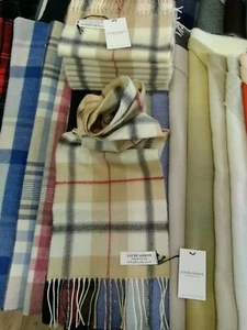 100% Lambswool tartan Scarf by Lochcarron | Camel Check | Made in Scotland - Imagen 1 de 7