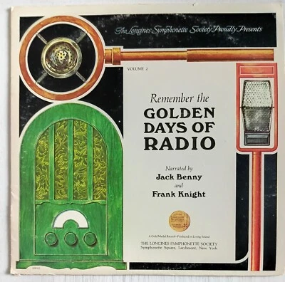 The Golden Days Of Radio Volume 2 Narrated by Jack Benny Vinyl LP Record Album - Image 1 of 4
