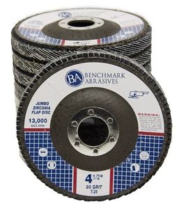 20 Pack 4.5” x 7/8" Jumbo 80 Grit Zirconia Flap Disc Grinding Wheels T29 - Picture 1 of 6