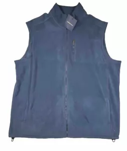 Croft & Barrow Men’s Size 2XB Fleece Zip Up Vest Blue Pockets - Picture 1 of 6