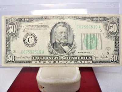 1934 -D $50 Fifty Dollars Federal Reserve Note PHILADELPHIA - Image 1 of 4