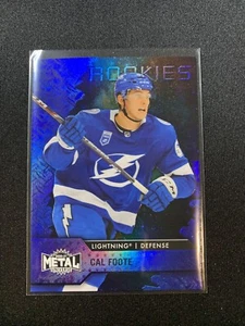 Cal Foote RC 2020 NHL Metal Blue universe foil #146 - Picture 1 of 2