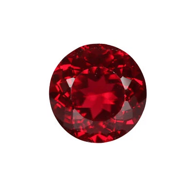 Sri Lanka Red Color Ruby Round Cut 21 Carat Lab Created Beautiful Gemstone - Image 1 of 4