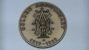 1969 50TH ANNIVERSARY COCOA BEACH FLORIDA CAPE CANAVERAL 366 MASON MASONIC MEDAL - Bild 1 von 18