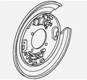 HONDA Genuine OEM ACURA 2011-2015 CR-V Rear Brake Back Plate Left 43120-T0A-A01 - Picture 1 of 2