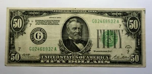 1928 A 50$ FEDERAL RESERVE NOTE - Picture 1 of 2
