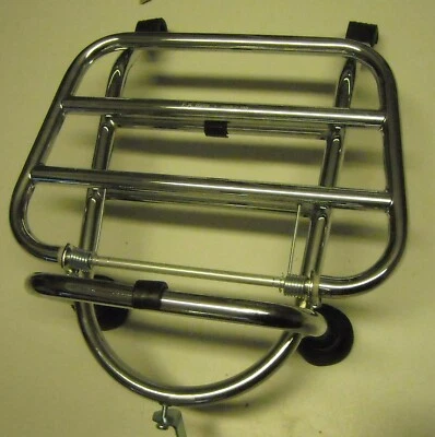 Front Rack Carrier, Chrome, F.A. Italia FA0050, for Vespa LX, LXV, Vespa S - Image 1 of 4