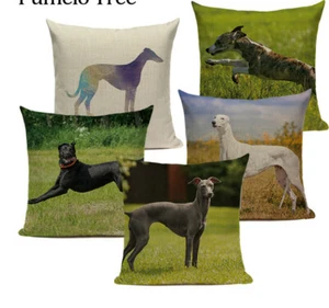 Household Decors Greyhound Cushion Covers Animal Dog Custom Quality Green - Picture 1 of 22