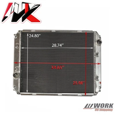 Radiador de camión Freightliner FL50 FL60 FL70 FL80 FL90 BHTB7596 BHTB7597 1993-2004 Foto 1 de 4