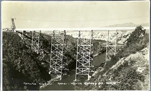 Mohaka Viadukt RPPC Neuseeland Napier-Wairoa Eisenbahnlinie Echtfoto Postkarte - Bild 1 von 4