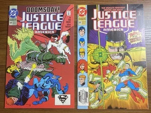 Liga de la Justicia América #69 (dic1992 DC) Quiosco de la Muerte Doomsday Superman y #62 - Imagen 1 de 14