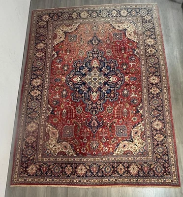 Vintage Heriz Perserteppich Orientteppich  403 cm x  318  cm Handgeknüpft 10653 - Bild 1 von 4