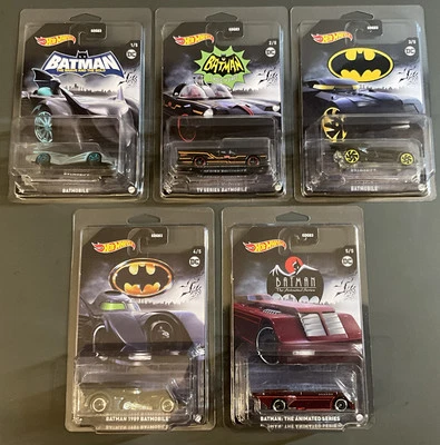 2020 Hot Wheels Batman DC Comics Complete Set of 5 Walmart Exclusive In Protect - Image 1 of 4