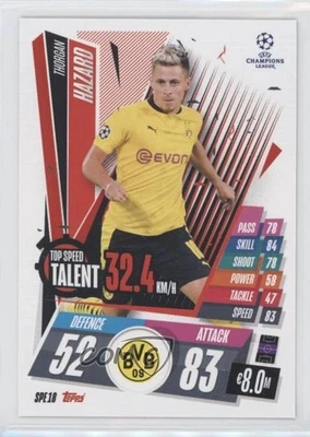 2020-21 Topps Match Attax UCL Extra Top Speed Talent Thorgan Hazard #SPE18 - Image 1 of 2