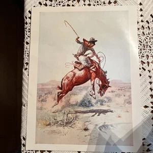 The Bucker by Charles M Russell Quality Print - Frame Me New Old Stock - Picture 1 of 3