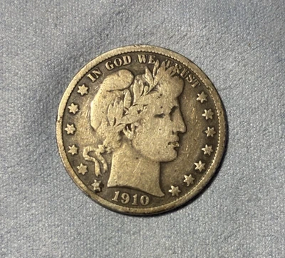 1910 S Barber Silver Half Dollar - Full Details - Nice - Mintage Only 1,948,000 - Image 1 of 3