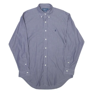 RALPH LAUREN Yarmouth Mens Shirt Blue Pinstripe Long Sleeve XL - Picture 1 of 6