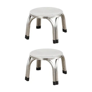 2 Pieces Small Low Stools Footstools Household Children Sofa Benches Furniture - Picture 1 of 7