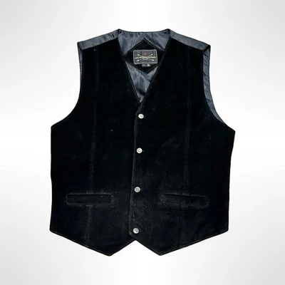 Chaleco de cuero The Arrow Company para hombre L negro occidental elegante informal sin mangas Foto 1 de 4