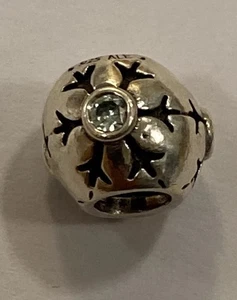 Pandora BLUE ICE SNOWFLAKE Retired Silver Christmas Charm 925 ALE Original - Bild 1 von 13
