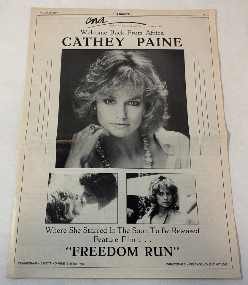 1987 年工业贸易广告 ~ CATHEY PAINE ~ Freedom Run — 第 1/1 张图片