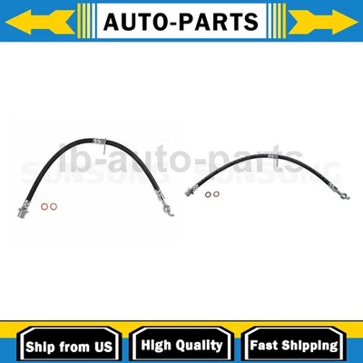2X Front Brake Line Hose Sunsong For For Toyota RAV4 1996 1997 1998 1999 2000 - Image 1 of 4