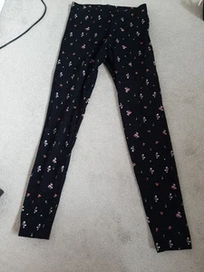 M&S black leggings, small Floral print, age 13-14, new - Picture 1 of 2