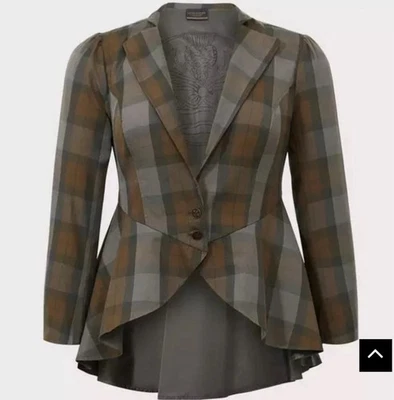 Torrid Outlander Plaid Jacket Size 6 6X Cosplay Corset Old Money Preppy NWT - Image 1 of 4
