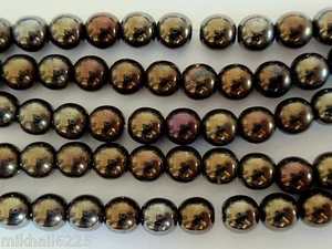 50 6mm Czech Round Beads: Iris-Brown - Picture 1 of 1