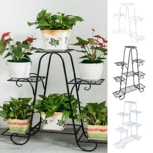 Home Garden Metal Plant Pot Holder Stand Rack Flower Display Shelf BalconyCorner - Picture 1 of 54