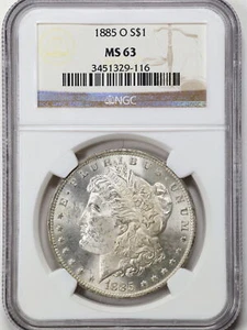1885-O $1 Morgan Silver Dollar MS63 NGC 3451329-116 - Picture 1 of 2
