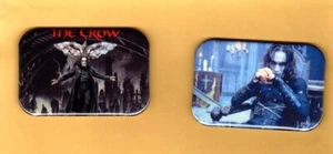 THE CROW    2  MAGNETS OR , PINBACK 2"X3" W/ ROUNDED CORNER - Picture 1 of 5