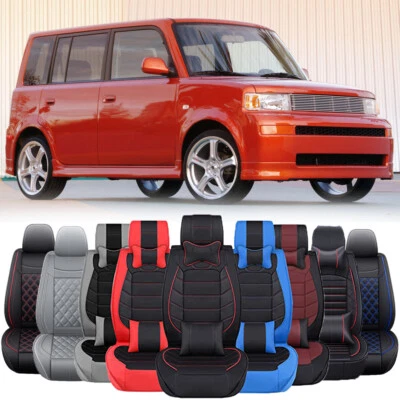 Luxury Leather 2/5-Car Seat Covers Front + Rear Cushion For Scion tC xB xA Base - Image 1 of 4