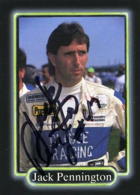 Jack Pennington Autographed 1990 J.R. Maxx Racing Card  - Image 1 of 2