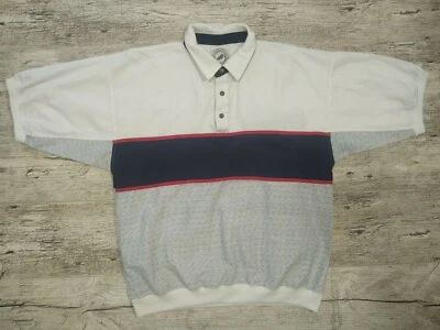 Vintage 80s 90s Greenline International Color Block Teal Striped  Polo Size L - Image 1 of 4