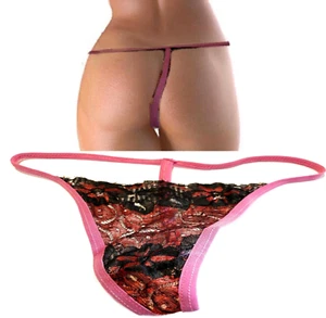 2 Perizoma sexy da donna aperto in pizzo trasparente tanga erotico intimo hot - Foto 1 di 11