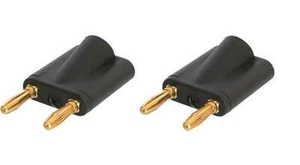 (Paquete de 2) Neutrik Rean NYS508-B Doble Enchufe Banana Negro 6mm a 10mm (.39") Cable OD - Imagen 1 de 1
