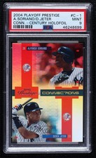 2004 Playoff Prestige Century Holofoil /21 Alfonso Soriano Derek Jeter PSA 9 HOF