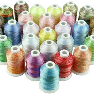 28 Variegated Color Embroidery Machine Thread 1100 Yards Each - Image 1 of 4