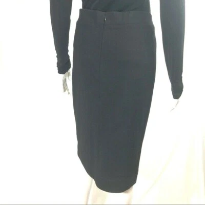 Lida Baday 女式设计师裙 14 黑色直筒修身内衬深色学院 — 第 1/4 张图片