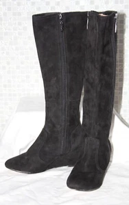 AirFlex Womens Size AU7/EU38 Black Suede Knee Boots Hidden Heel Zip - Picture 1 of 9