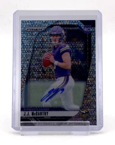 2024 Panini Prizm J.J. McCarthy RC Silver Disco Auto Minnesota Vikings - Picture 1 of 2