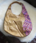 Isabella Fiore Leila Mosaic Embroidered Leather Hobo Purse Bag XL retails $450