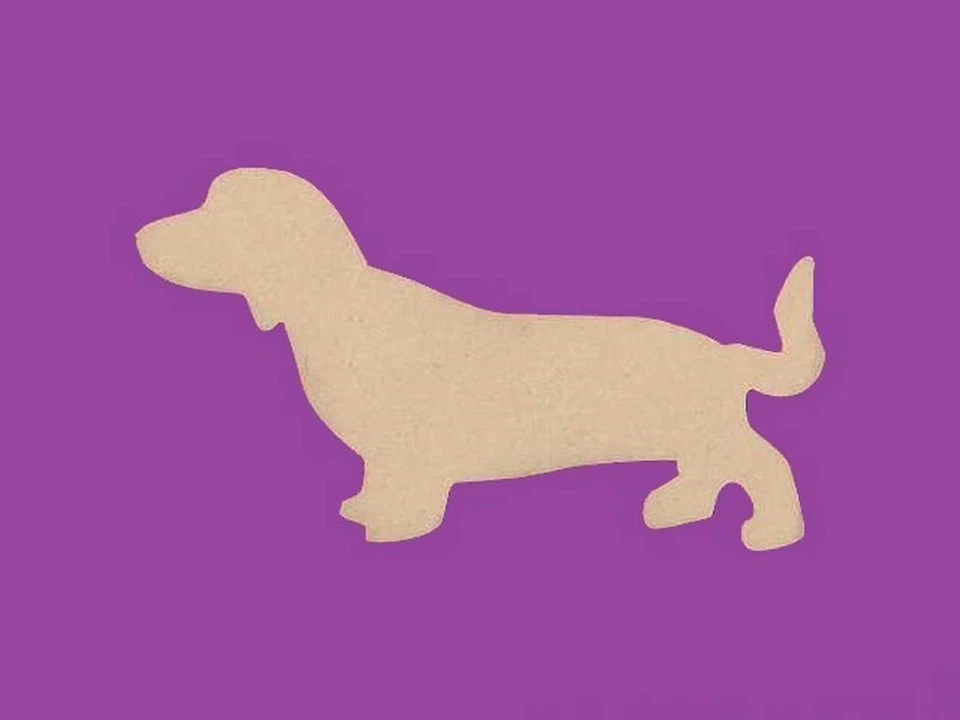 Sujet ou support a decorer en bois medium mdf basset