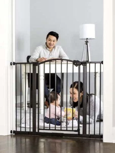 Baby Safety Fence Gate Extra Wide Door Arched Decor Walk Thru Child Dog Cat Pet - Picture 1 of 6