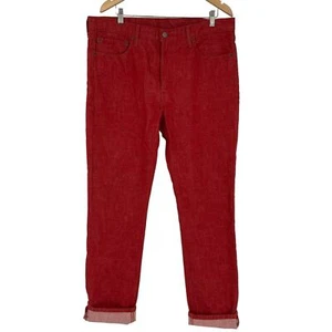 Levi’s Jeans 511 Red Denim Straight Leg Men’s 38x34 - Picture 1 of 9